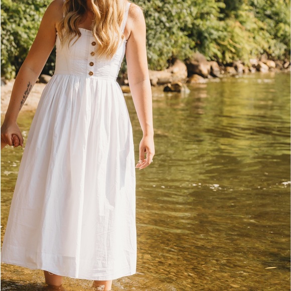 Free People White Dress - Picture 1 of 8